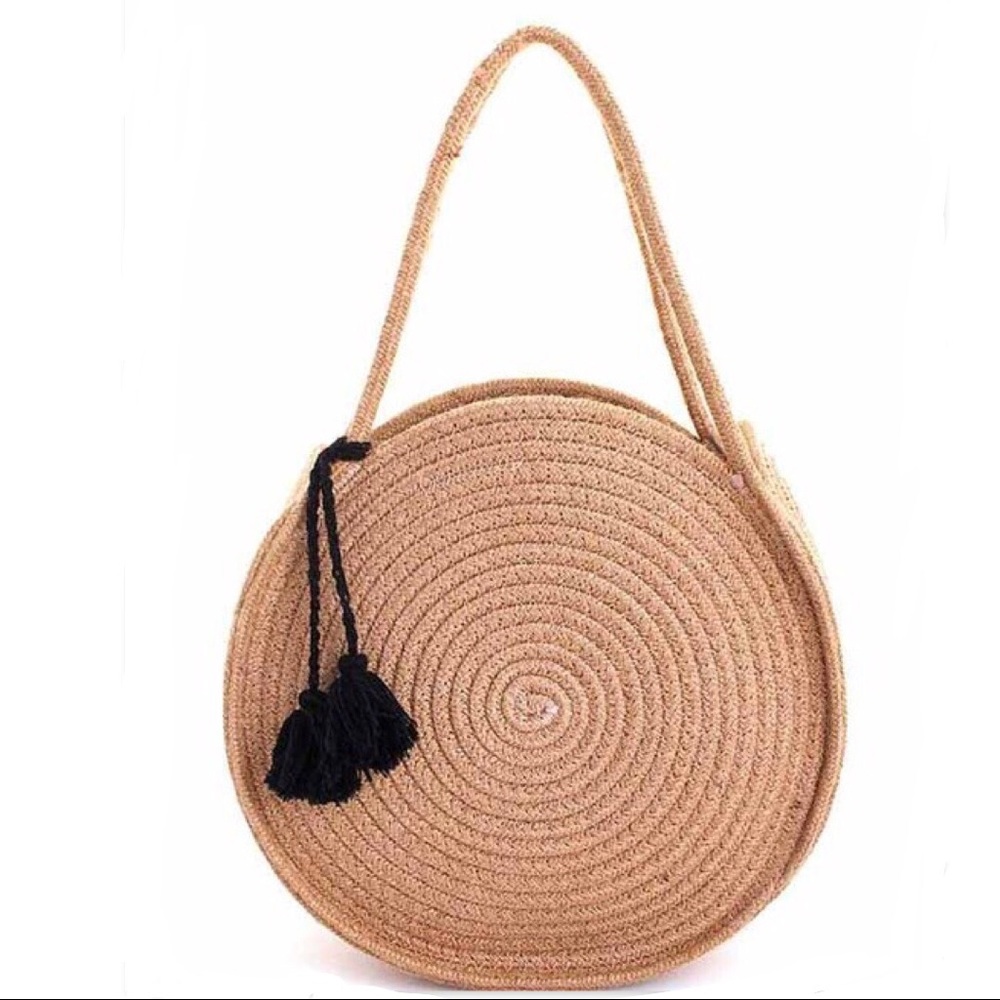 Last 1! Trendy String Woven Circle Handbag
